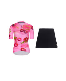 RIVANELLE maillot corto y falda - CHERIE - negro/rosa